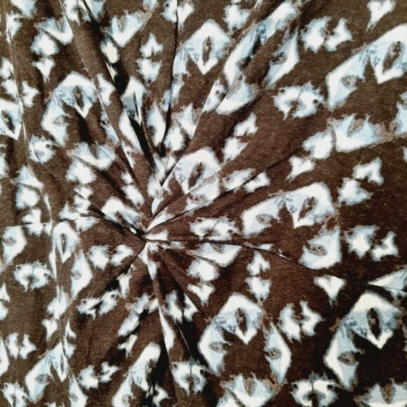 H&M New Tie-Dye Floral Print Summer Dress Blue & White Tank Top Straps Sz L - Picture 9 of 16